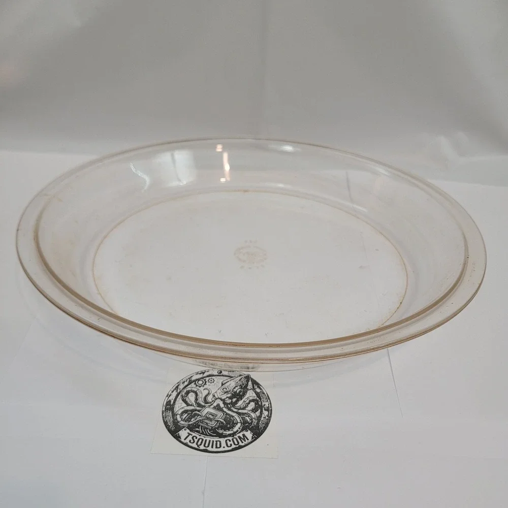 Pyrex Pie‎ Plate 210 Vintage 10 Inch Clear Glass Round Ovenware Made in USA